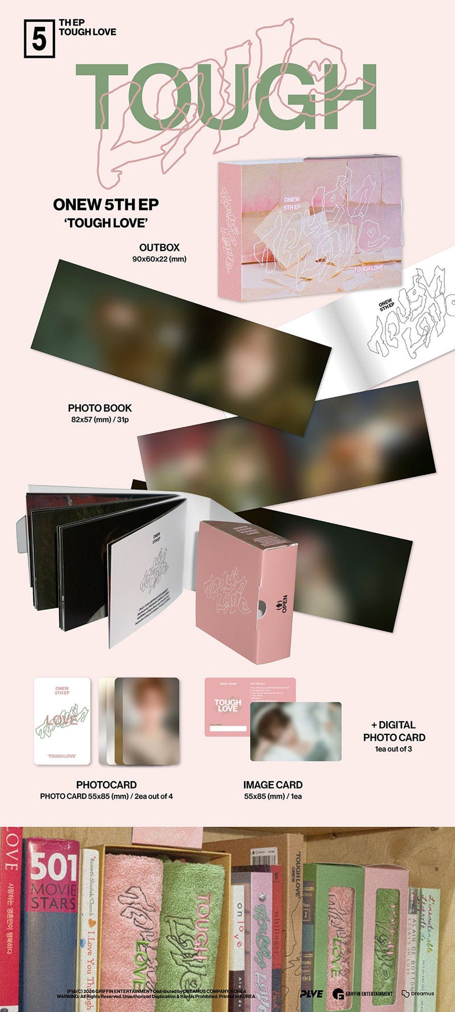 (SHINee) ONEW – 5th Mini Album [TOUGH LOVE] (POCKET BOOK Ver.) - Neko Pop