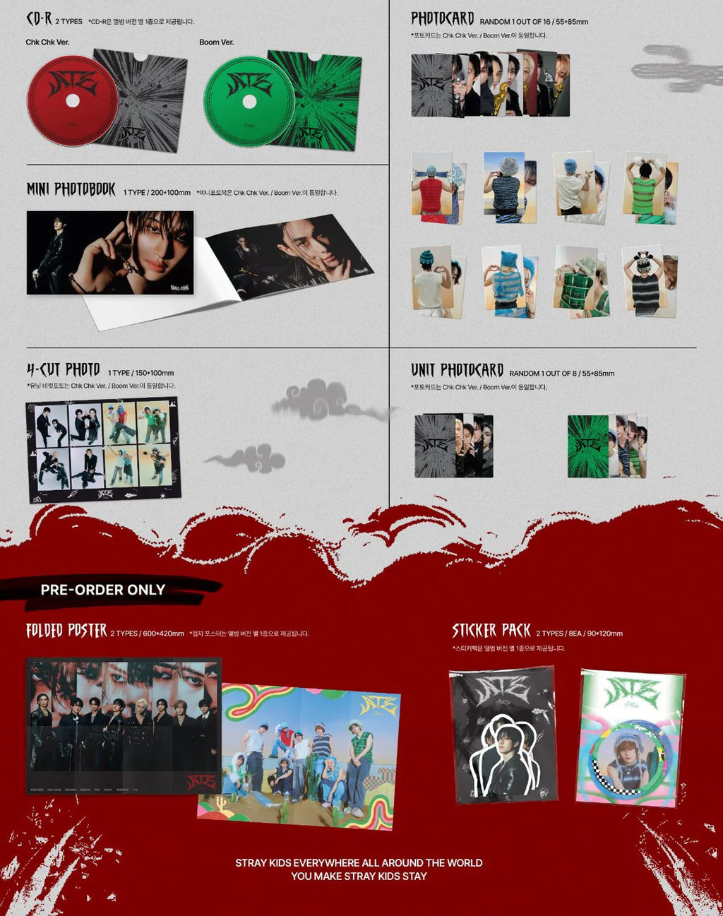 STRAY KIDS – Mini Album [ATE] (Chk Chk Ver., Boom Ver.)