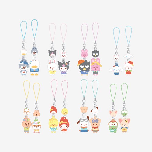 Stray Kids SKZOO X SANRIO CHARACTERS MINI FIGURE COUPLE KEYRING