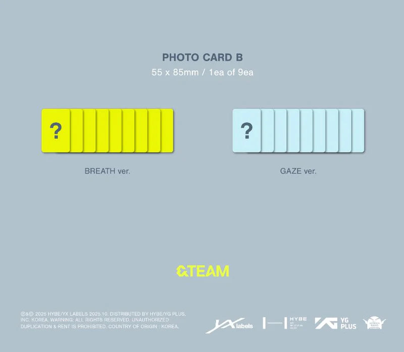 &TEAM - BACK TO LIFE (1ST KOREAN MINI ALBUM) - RANDOM