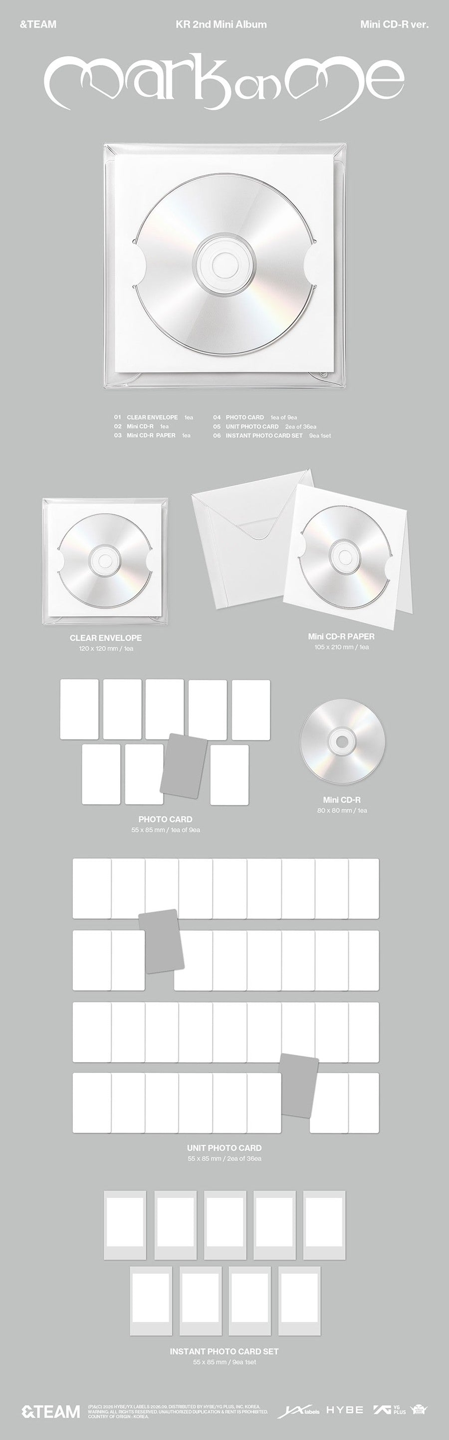 &TEAM – KR 3rd Mini Album [Mark on Me] (Mini CD-R ver.)