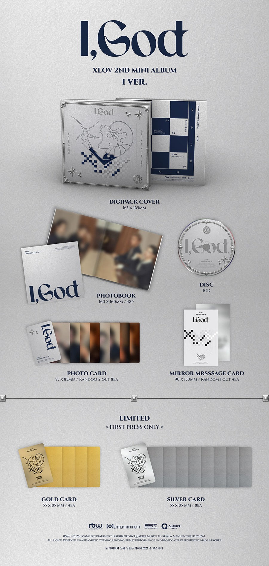 XLOV – 2ND MINI ALBUM [I,God]